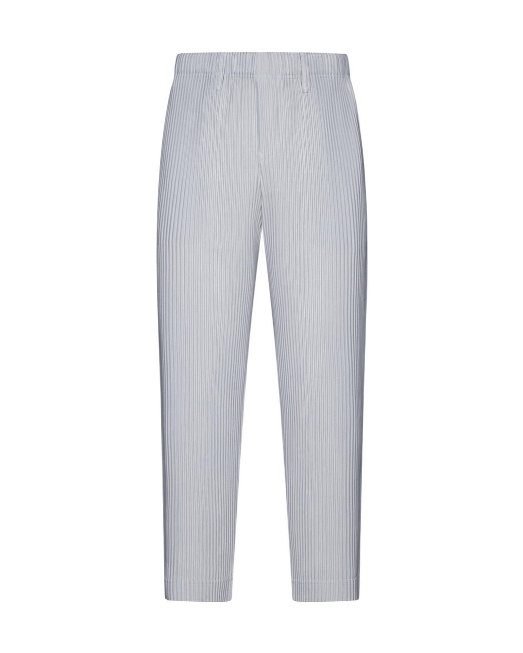 Issey Miyake Gray Homme Plissé Pleated Trousers for men