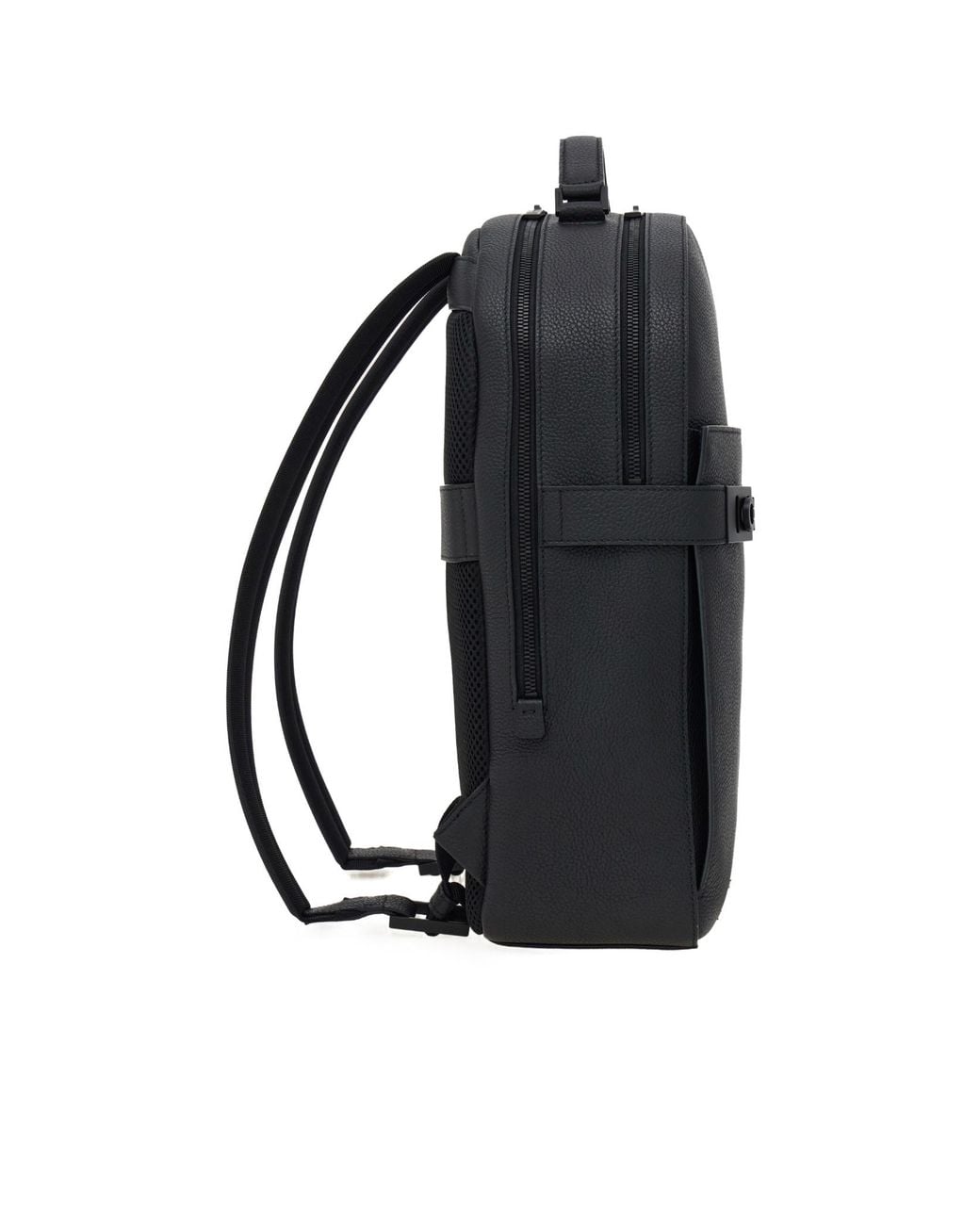 Ferragamo Black Ferragamo Gancini-Buckles Zip-Around Backpack for men