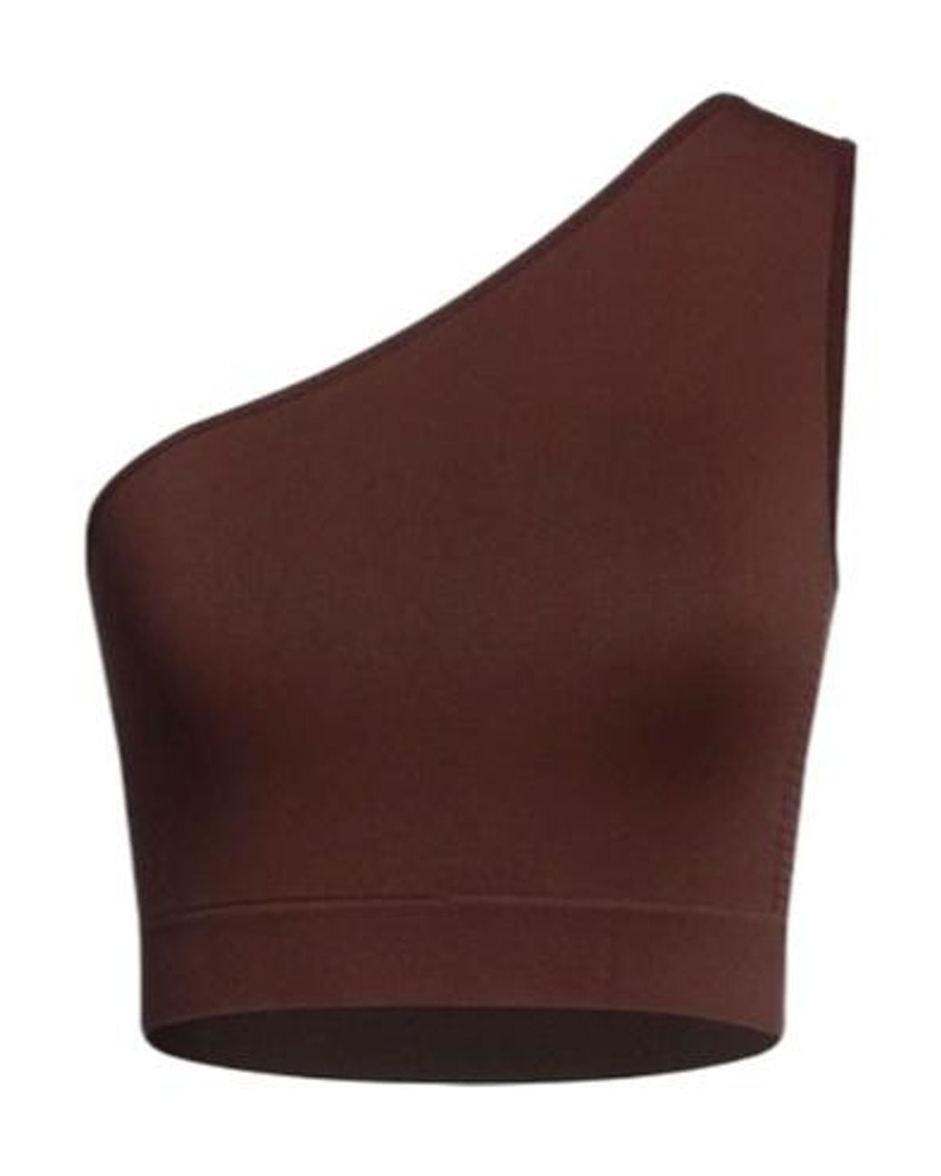 Rick Owens Brown Simple One-Shoulder Top