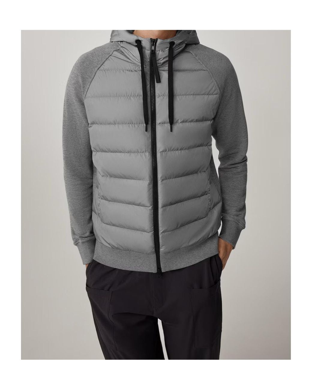 Canada Goose Gray Apos;S Hybridge Huron Padded-Front Jacket for men