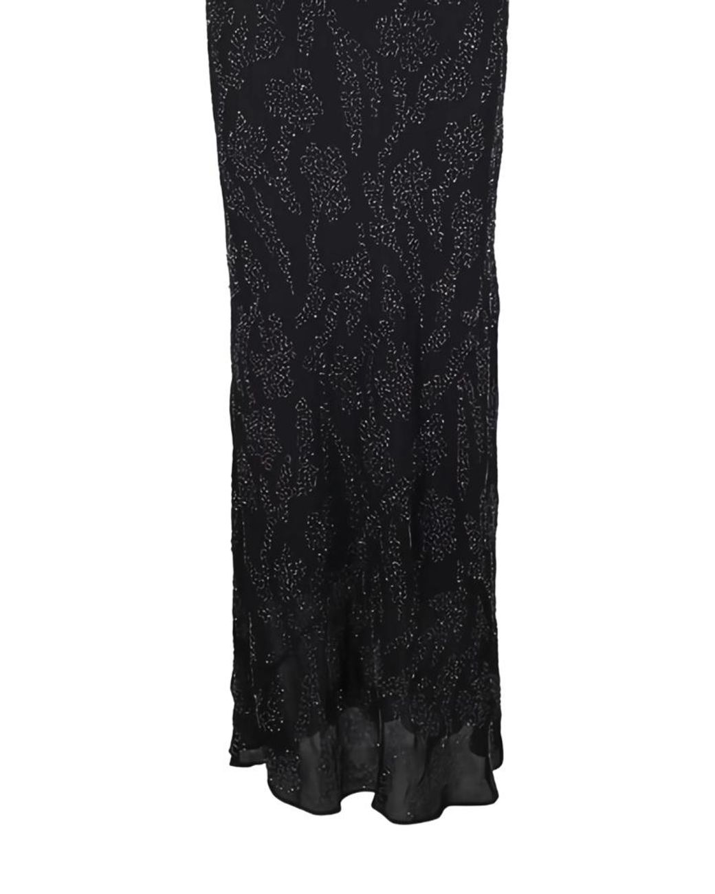 Veronica Beard Black High-Neck Keyhole Maxi Dress