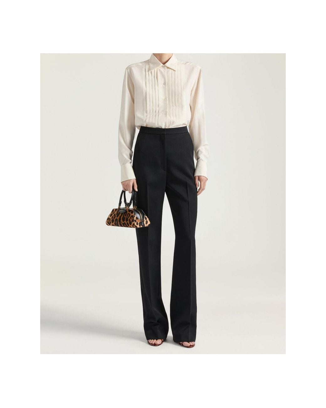Givenchy Black Tuxedo Cigarette Pants