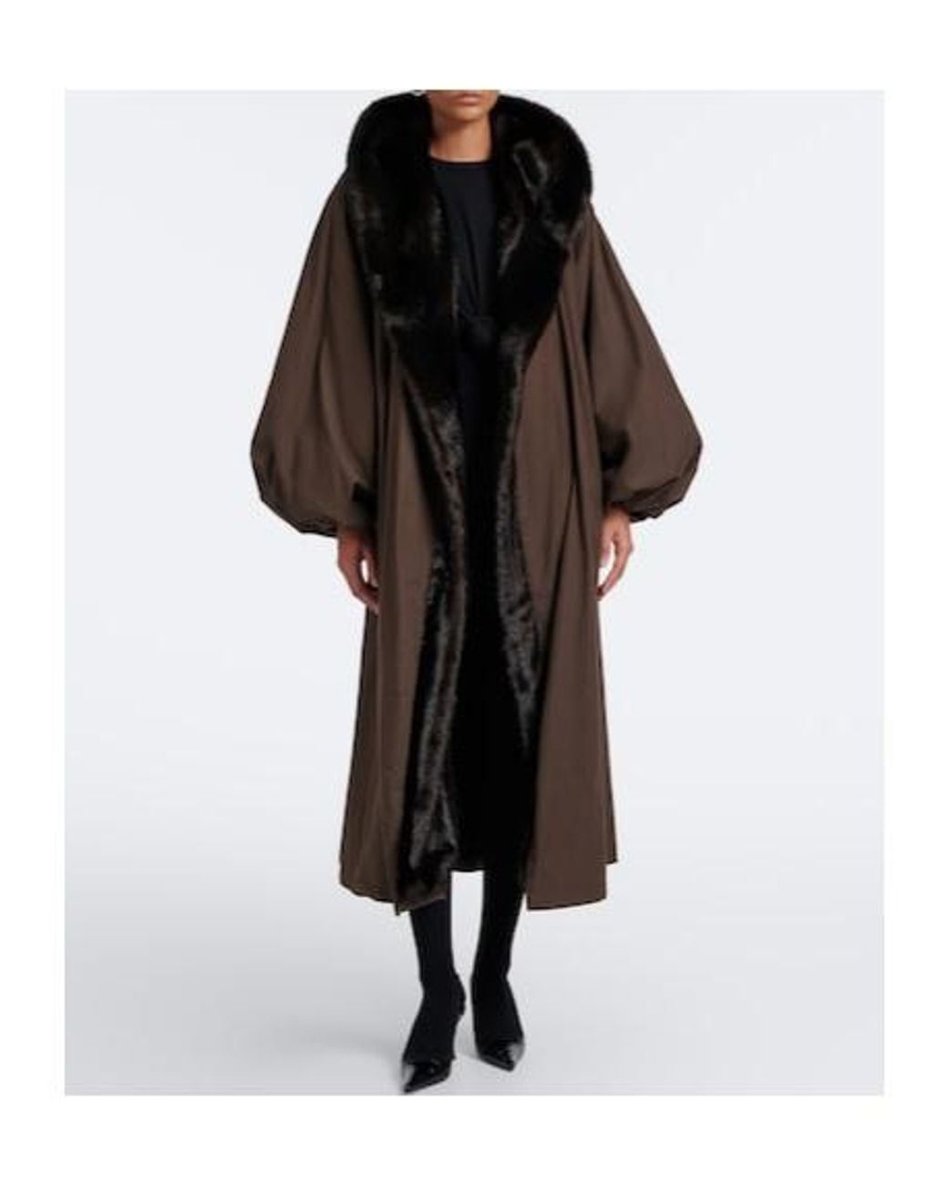 Magda Butrym Brown Cotton Wrap Coat