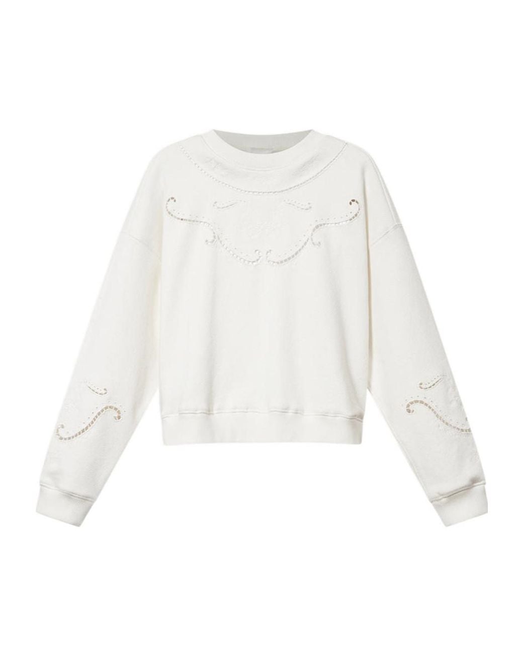 Isabel Marant White Étoile Vella Embroidered Sweatshirt