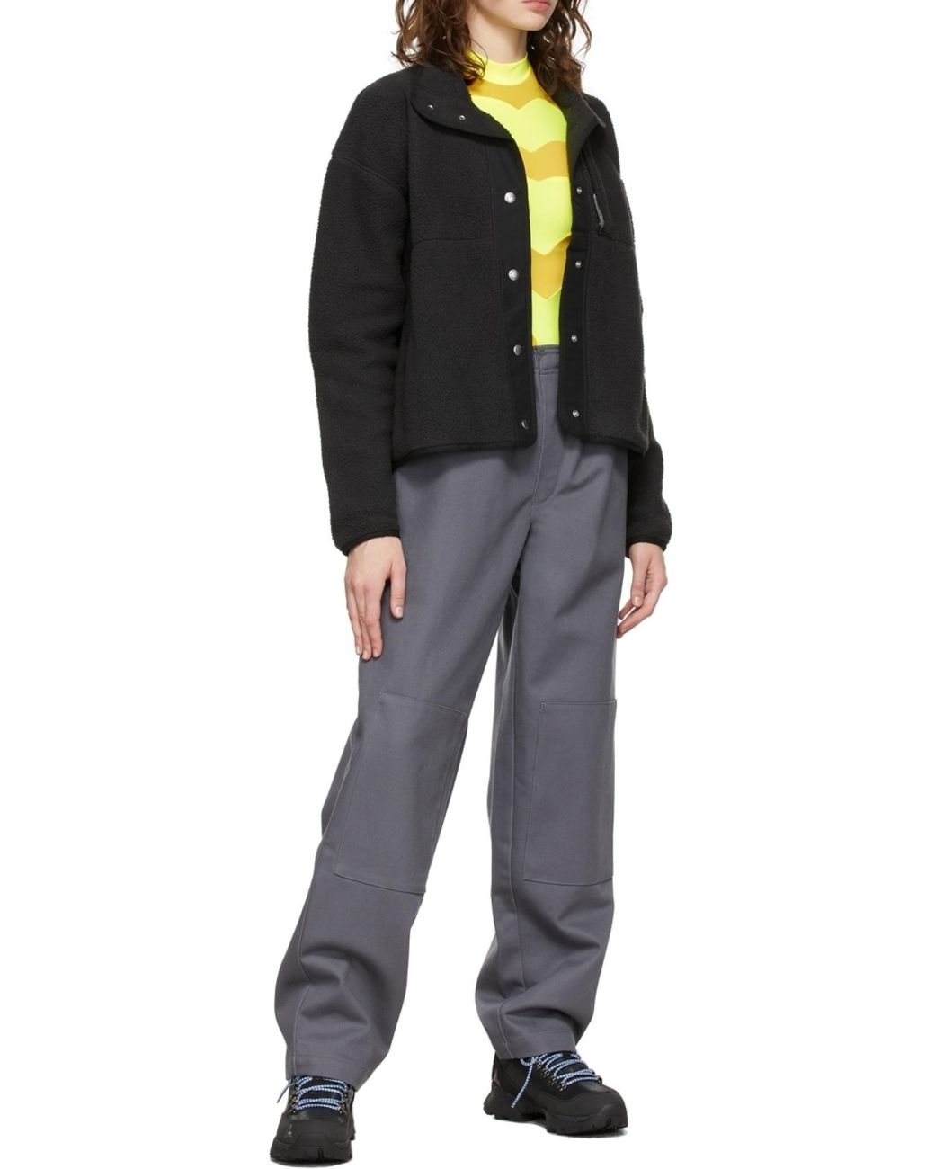 The North Face Black Faux-Shearling High-Neck Jacket