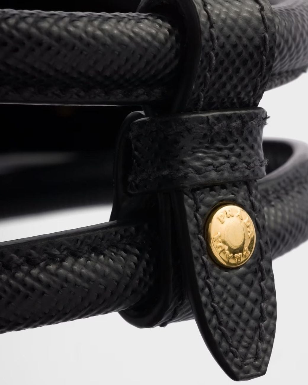 Prada Black Double Medium Saffiano Leather Bag