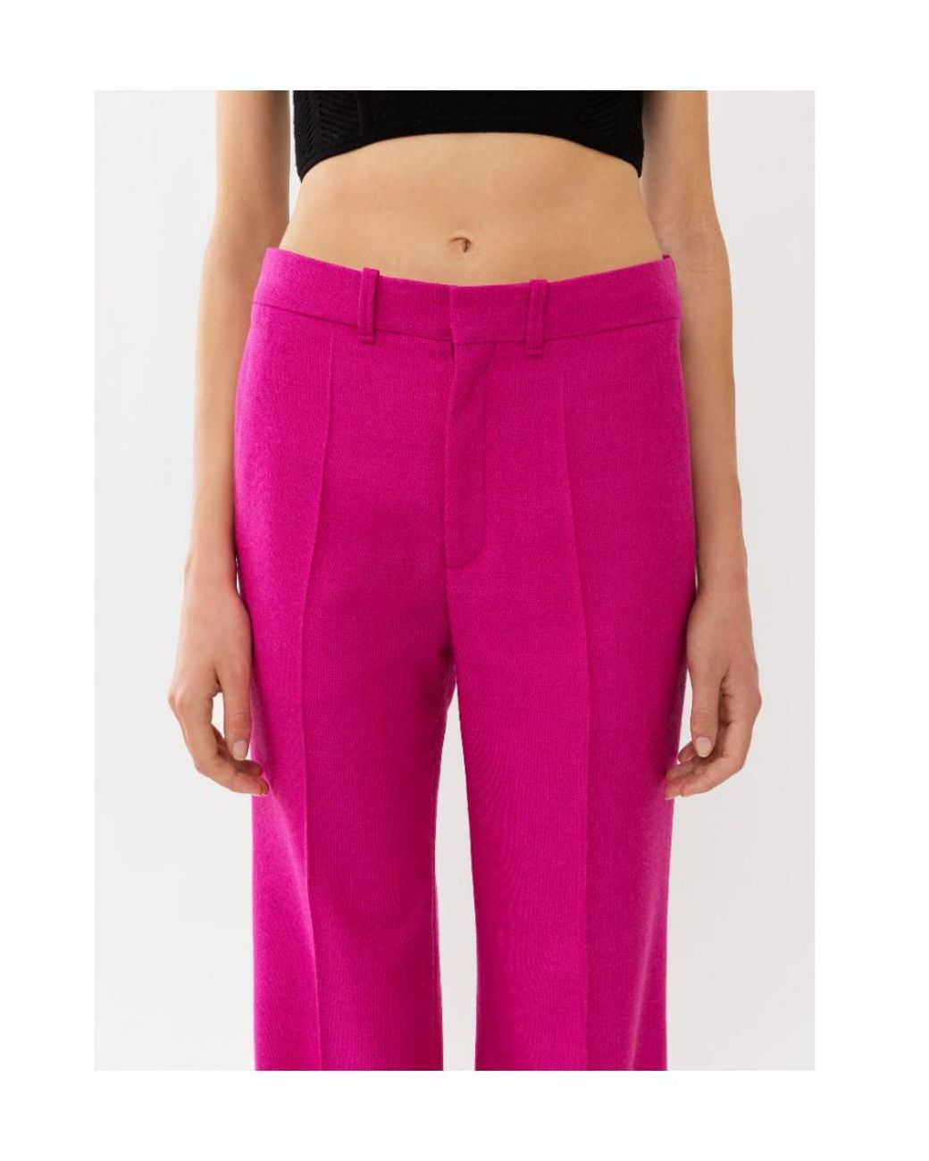 Chloé Pink Chloé Pleated Flared Trousers