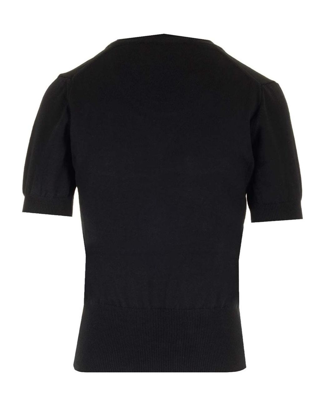 Vivienne Westwood Black Orb Embroidered Knitted Top
