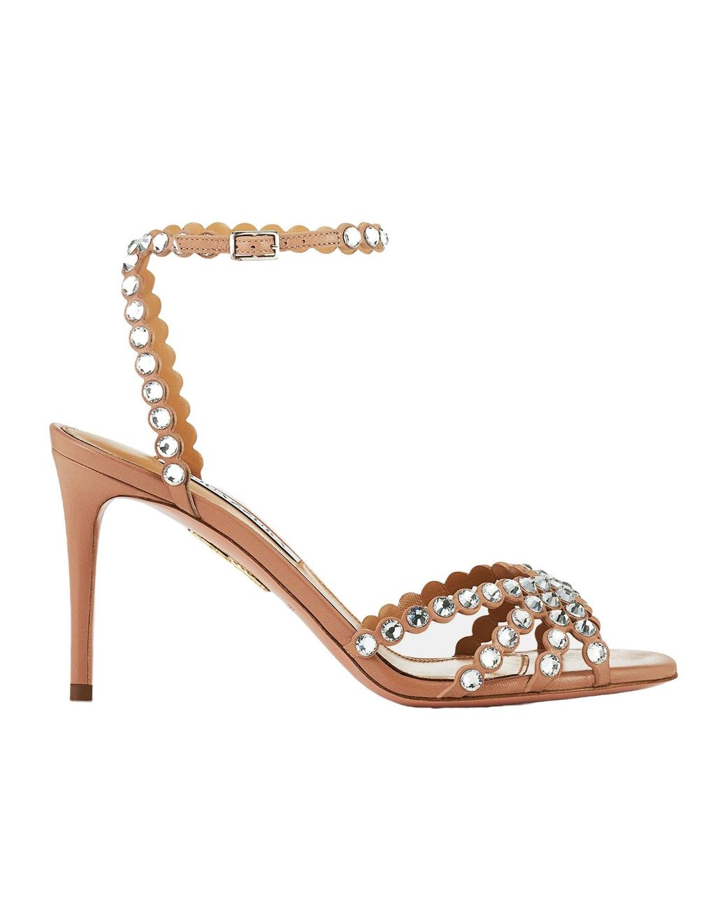 Aquazzura Metallic Tequila Embellished Heeled Sandals
