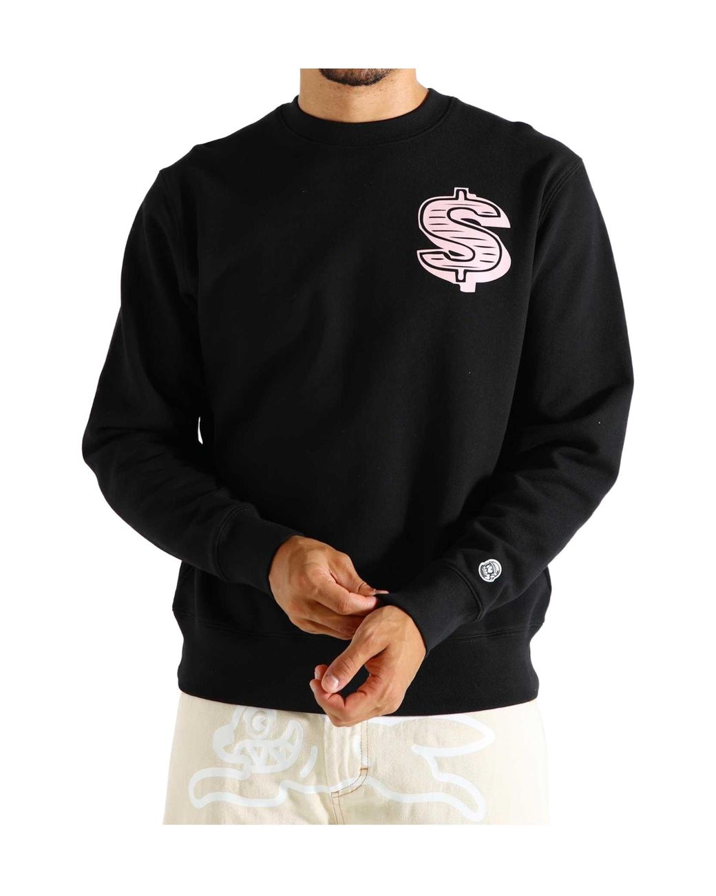 BBCICECREAM Black Dollar-Logo Crew-Neck Sweatshirt for men