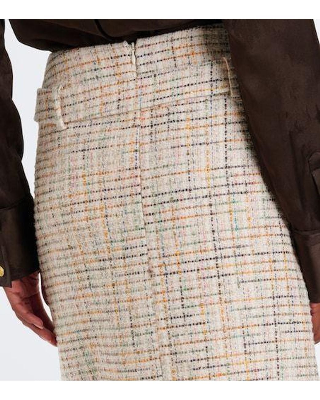 ShuShu/Tong Natural Belted Checked Cotton-Blend Miniskirt