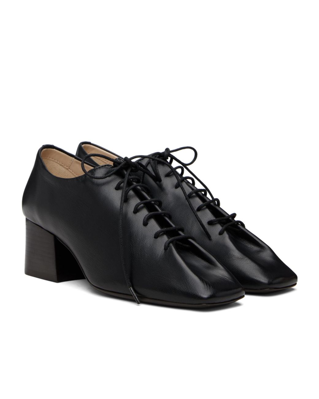 Lemaire Black Souris Classic Derby Shoes