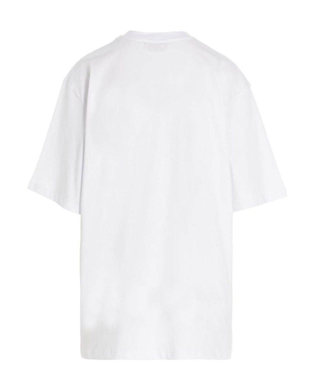 MSGM White Logo-Print Short-Sleeve T-Shirt