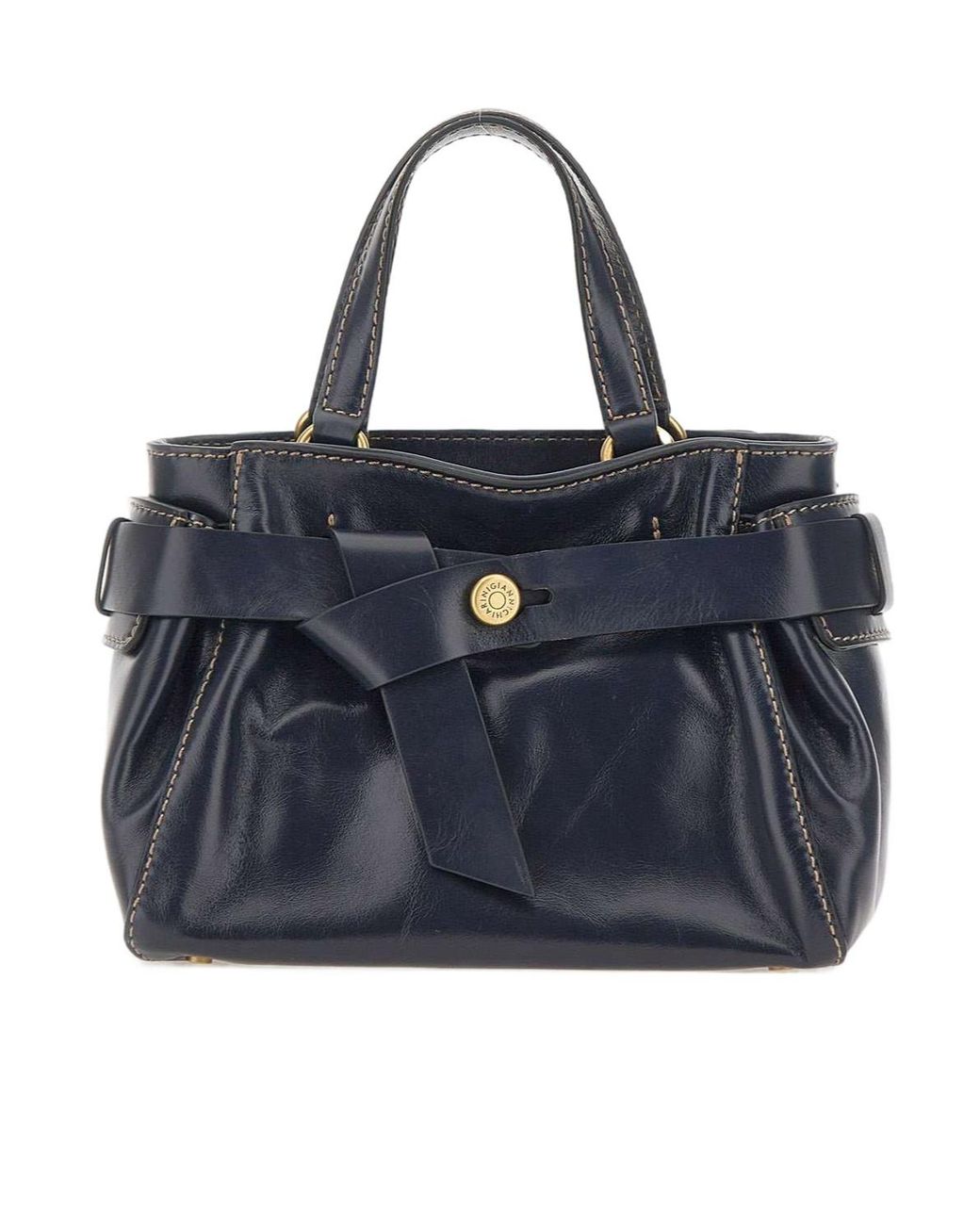 Gianni Chiarini Blue Miranda Knotted-Detail Handbag