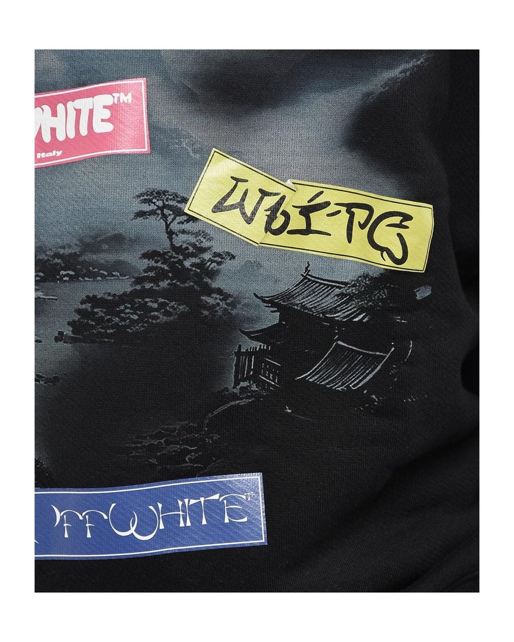 Off-White c/o Virgil Abloh Black Type Sticker Skate Sweatshirt for men
