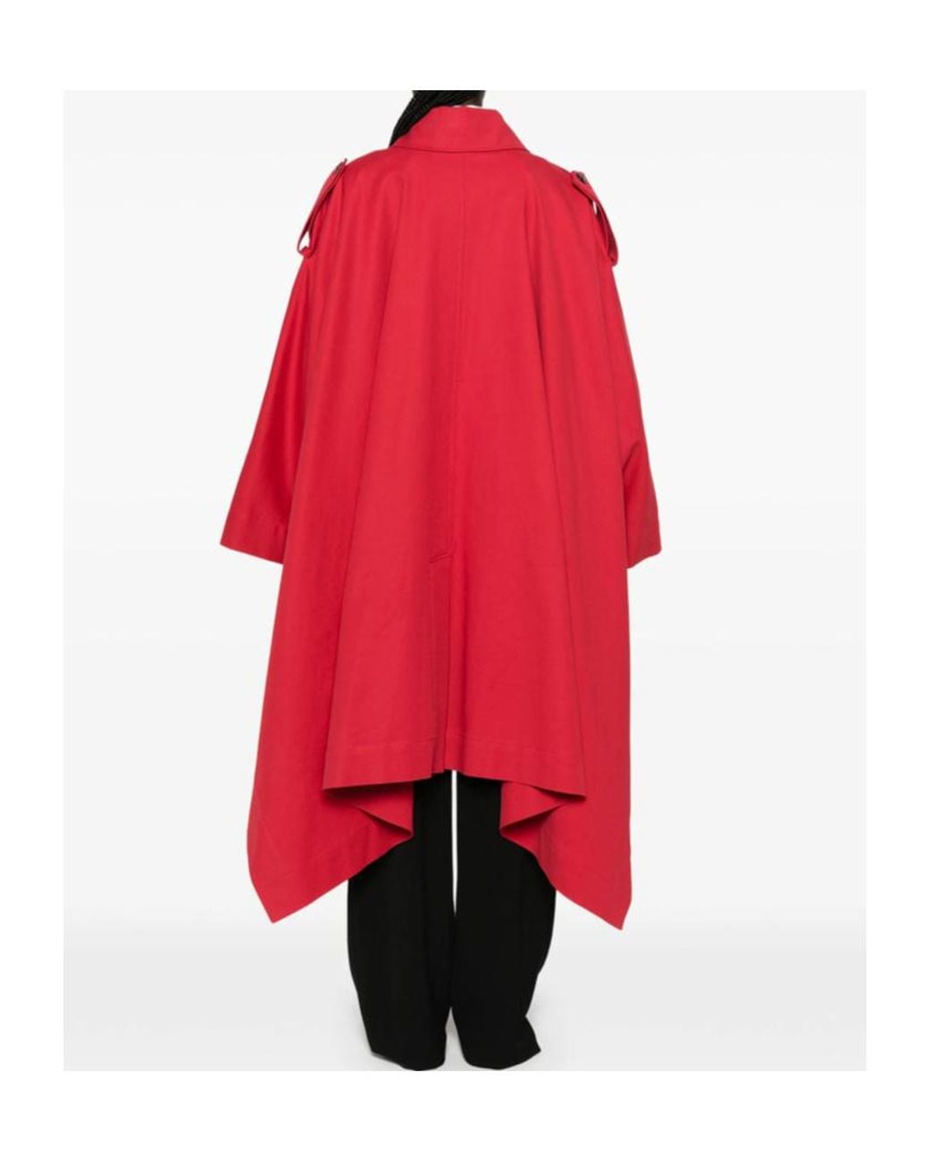Rohe Red Double-Breasted Trench Coat