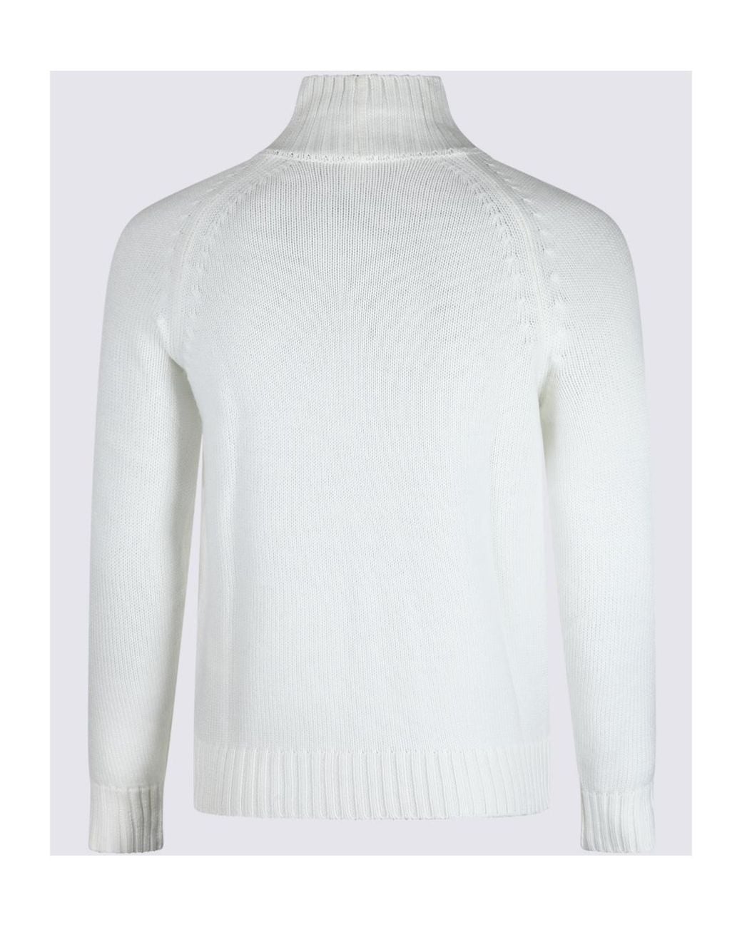 Eleventy White High-Neck Knitted Jumper for men