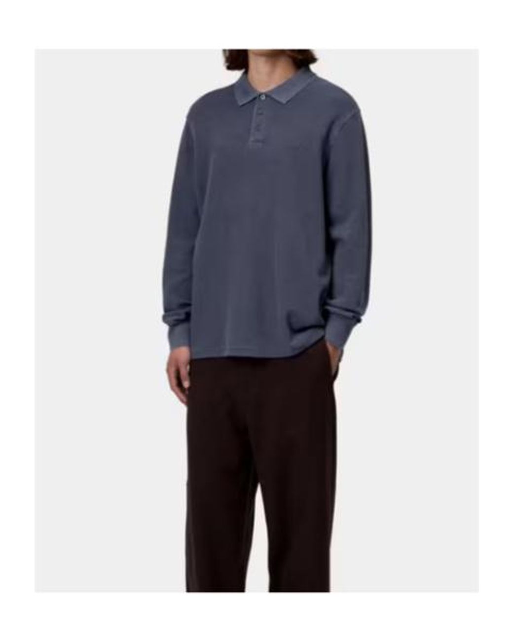 Carhartt Blue L/ Waffle Rugby Shirt for men
