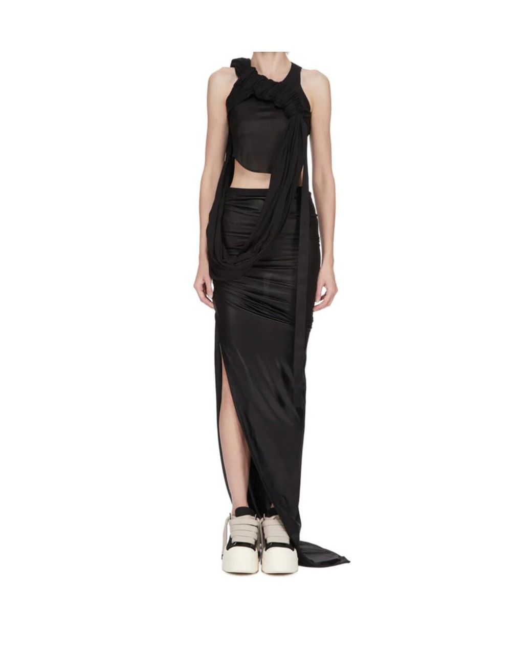 Rick Owens Black Gathered Top