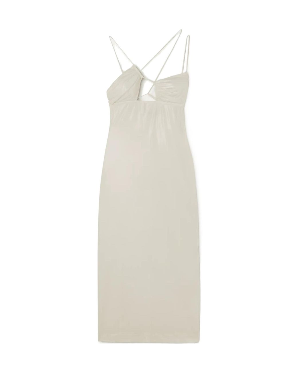 Nensi Dojaka White Stretch-Jersey Midi Dress