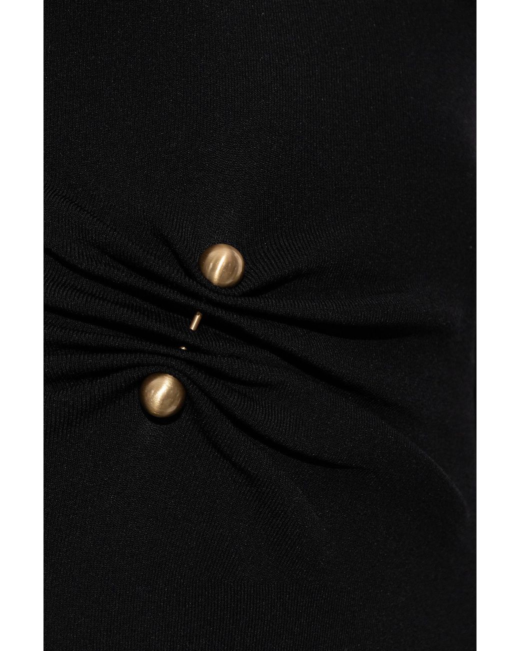 Cult Gaia Black Vera Ruched Midi Dress