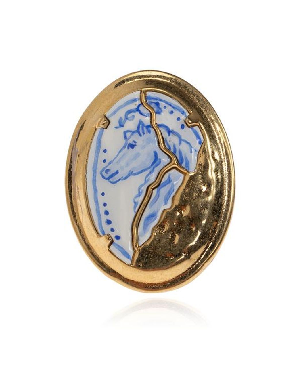 Chloé Blue Chloé Bloomcraft Oval Signet Ring