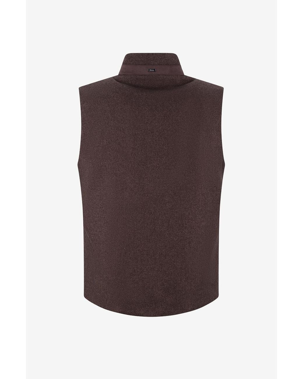Herno Brown Sleeveless Vest for men