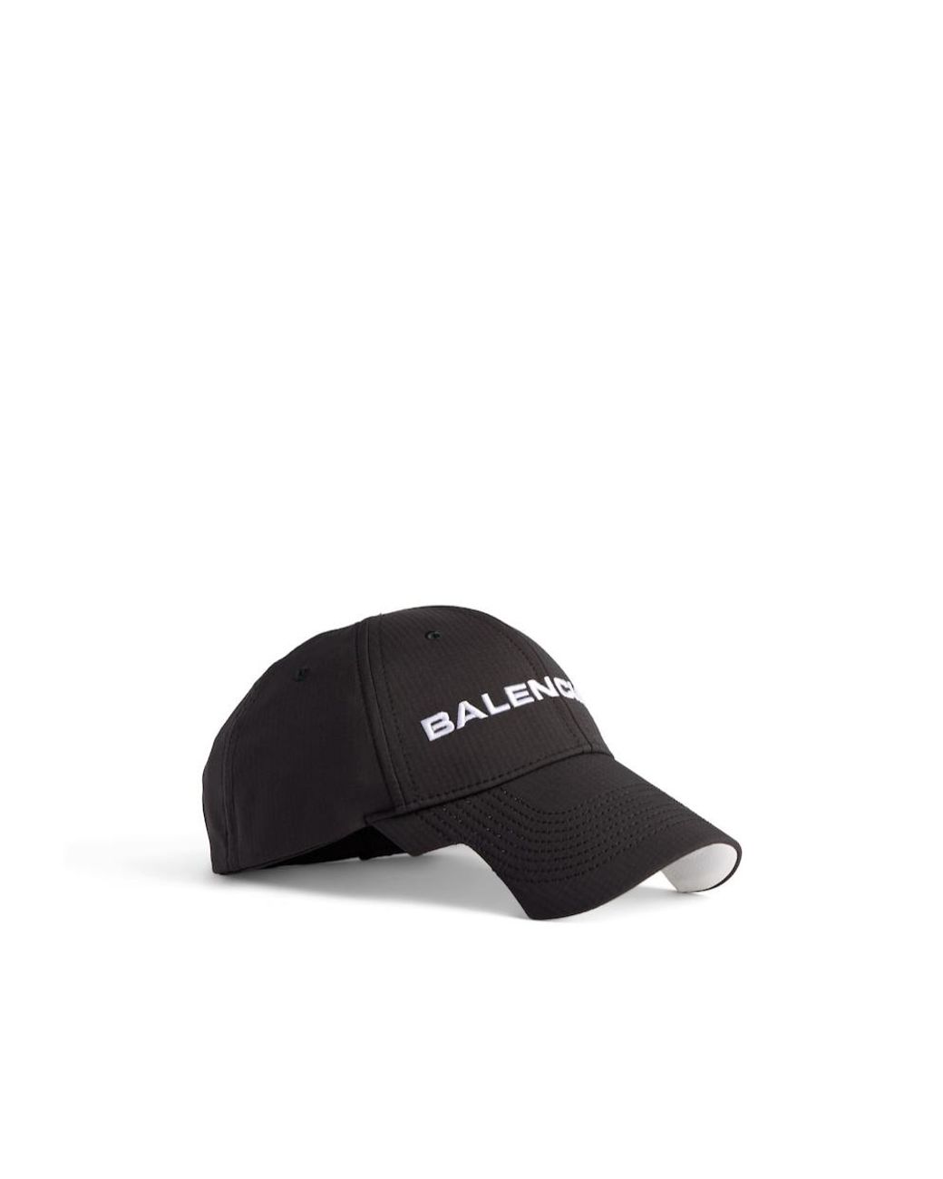 Balenciaga Black Logo Embroidered Cap for men