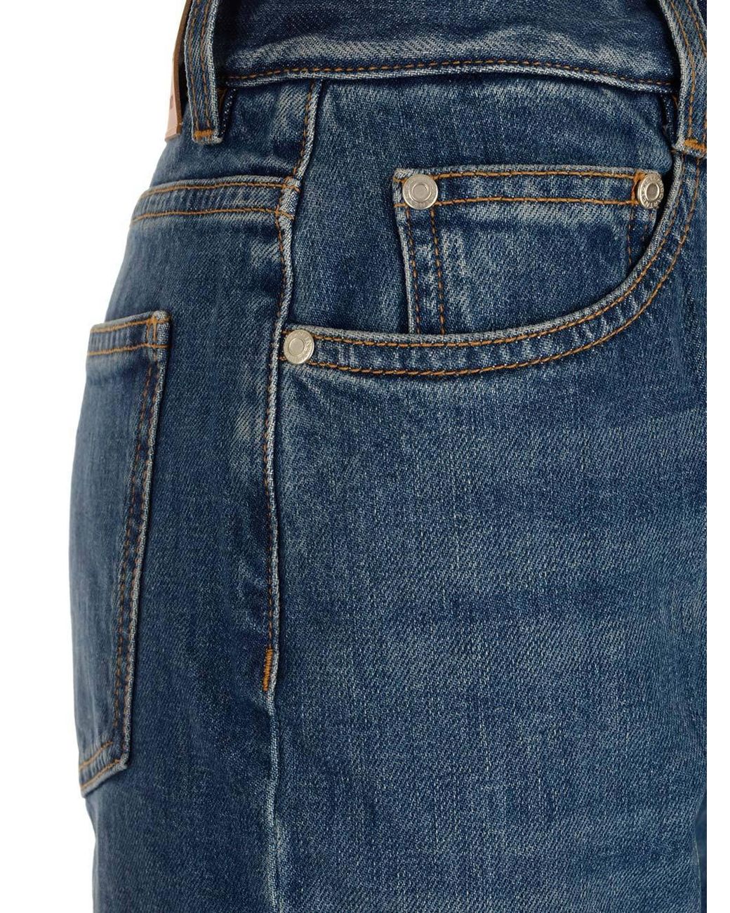 Stella McCartney Blue Cropped Flared Jeans