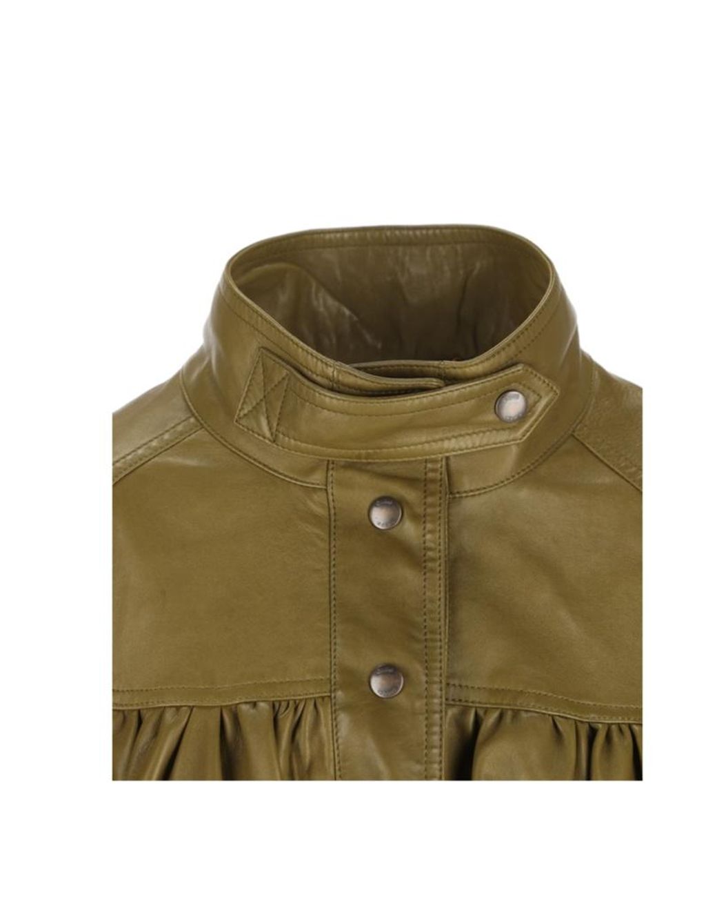 Chloé Green Chloé Gathered Belted Jacket