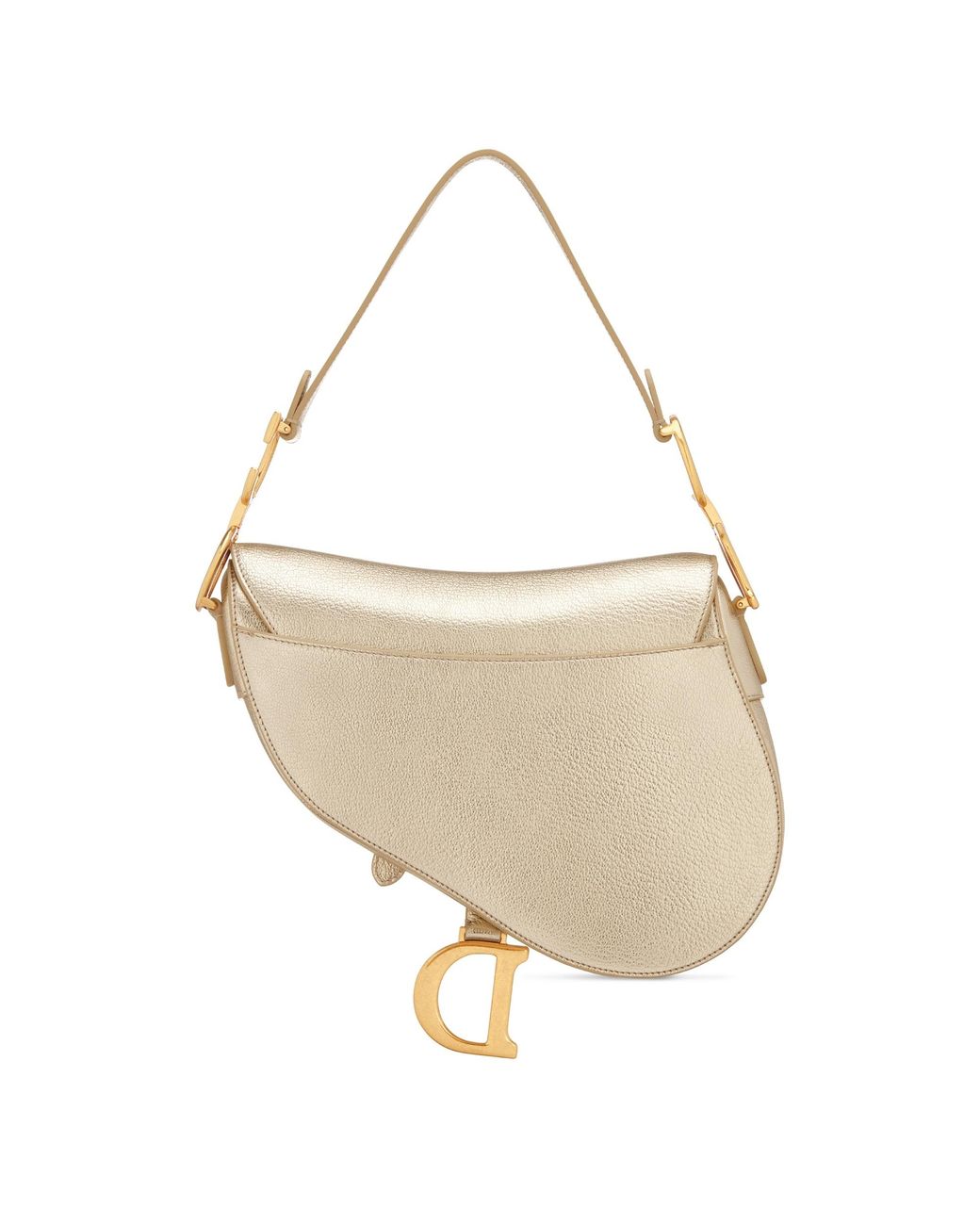 Dior White Saddle Bag With Strap