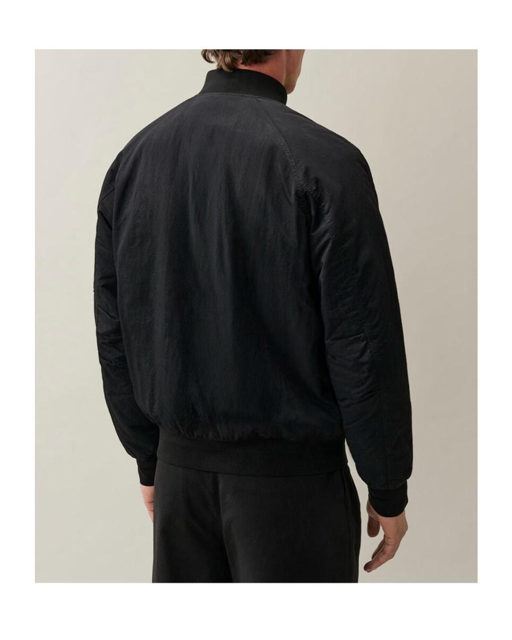 C P Company Black T-Flatt Lens Bomber Jacket for men