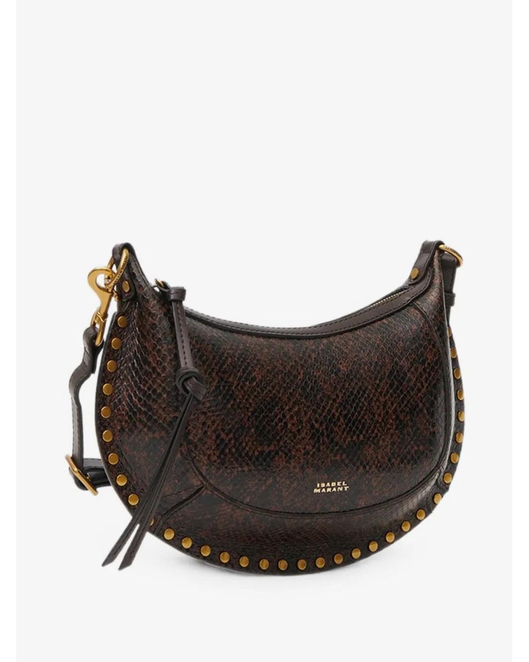 Isabel Marant Black Python Print Shoulder Bag