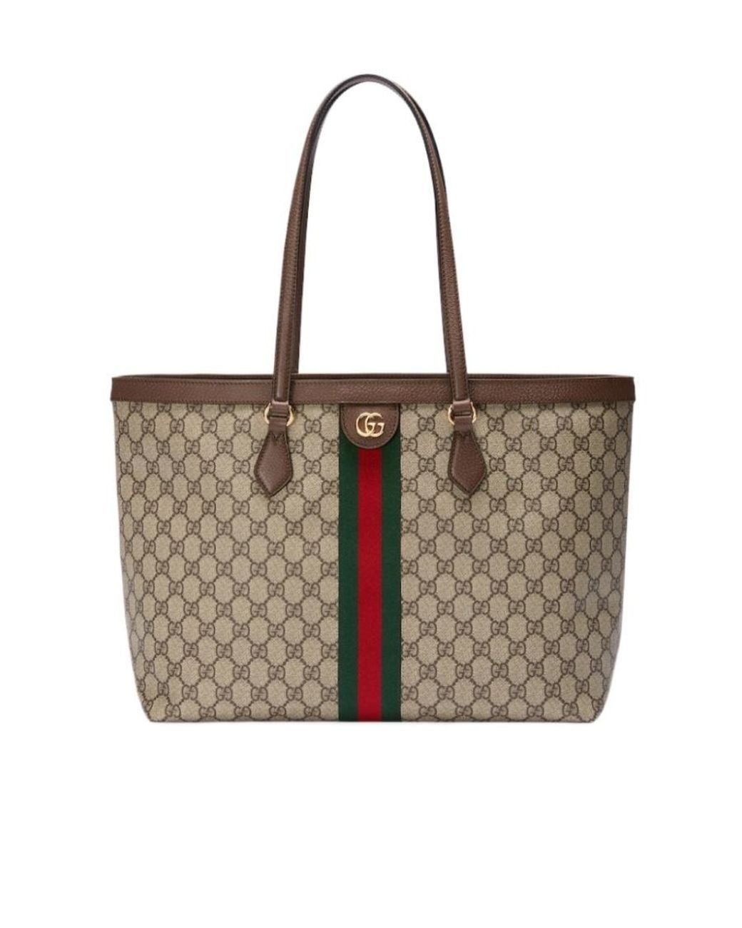 Gucci Brown Ophidia Gg Medium Tote Bag