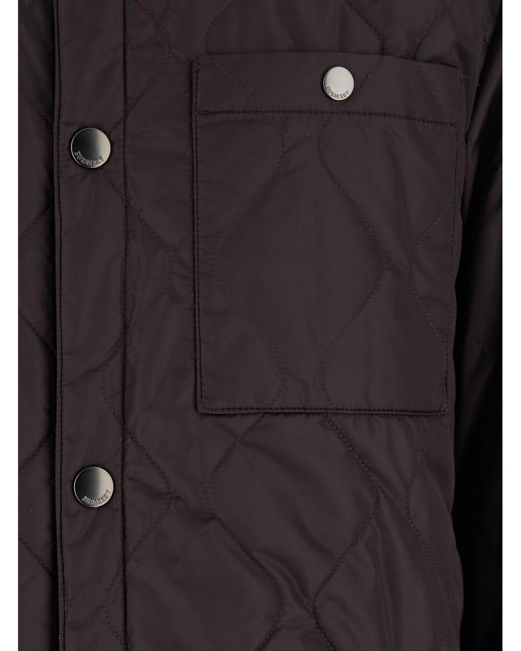 Burberry Black Quilted Button-Fastening Padded Jacket for men
