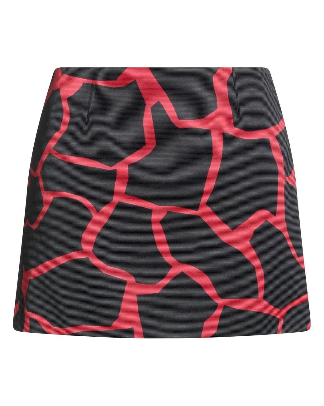 Dolce & Gabbana Red Color-Block A-Line Skirt