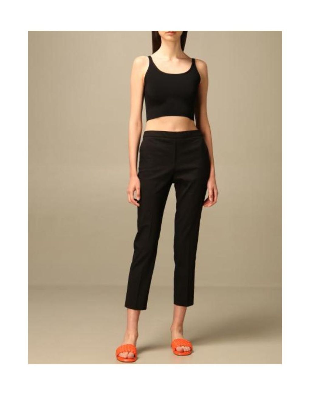 Theory Blue Cropped Tailored Trousers