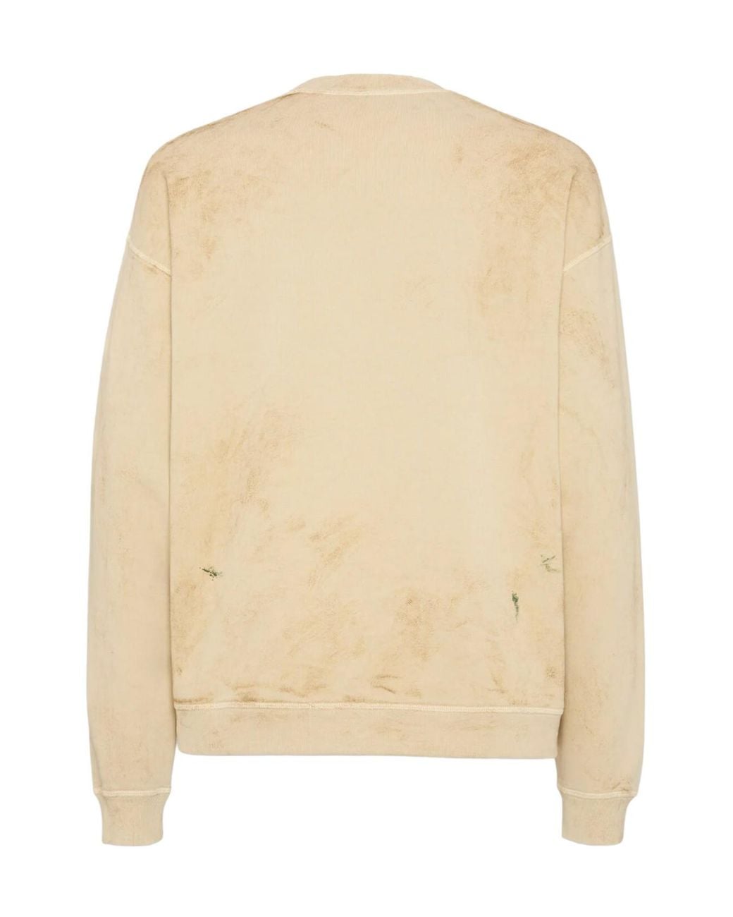 DSquared² White Relax Fit Dirty Crewneck Sweatshirt for men