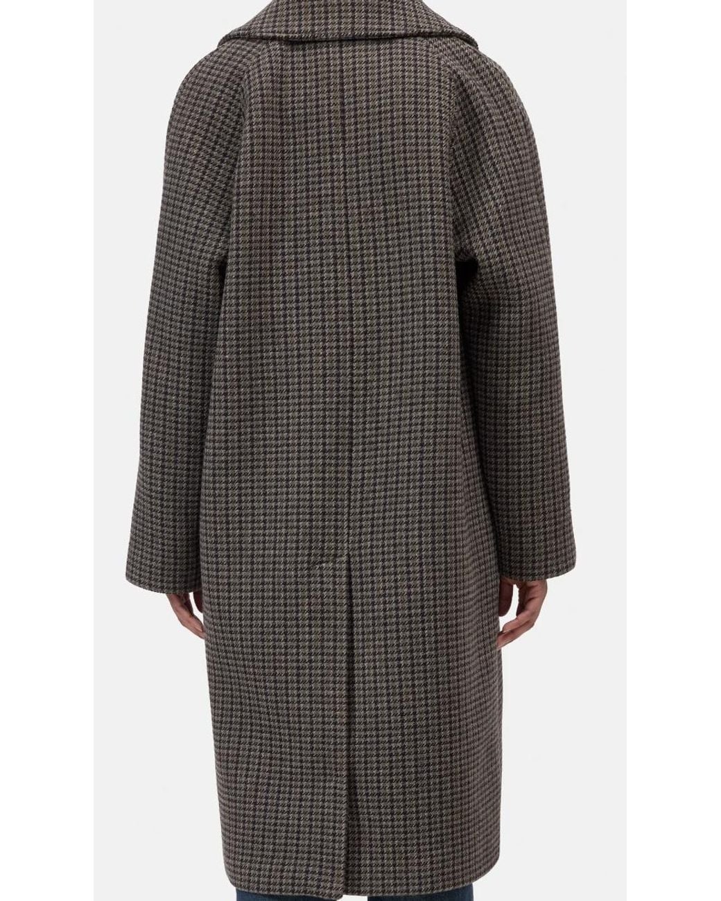 Closed Black Double-Breasted Wool-Blend Coat
