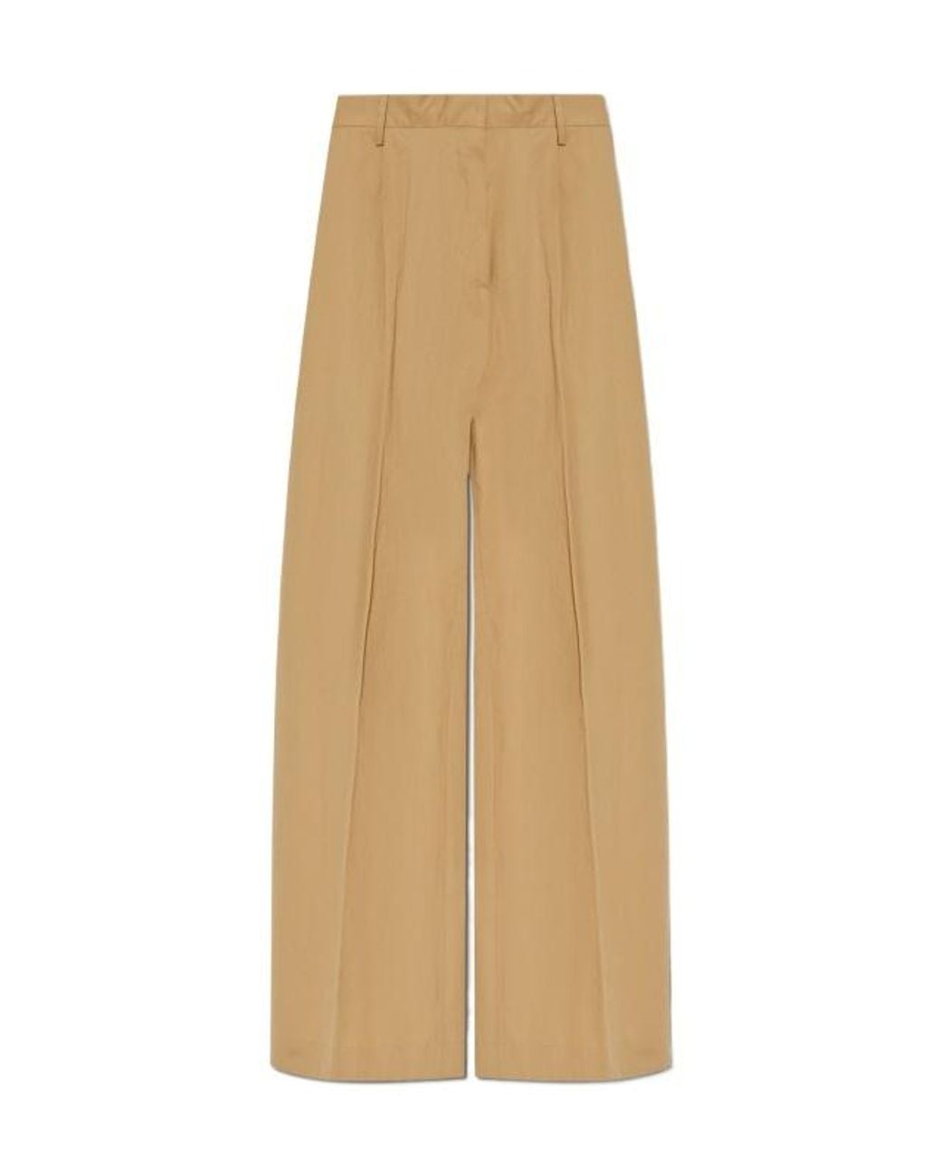 Dries Van Noten Natural Straight-Leg Tailored Trousers