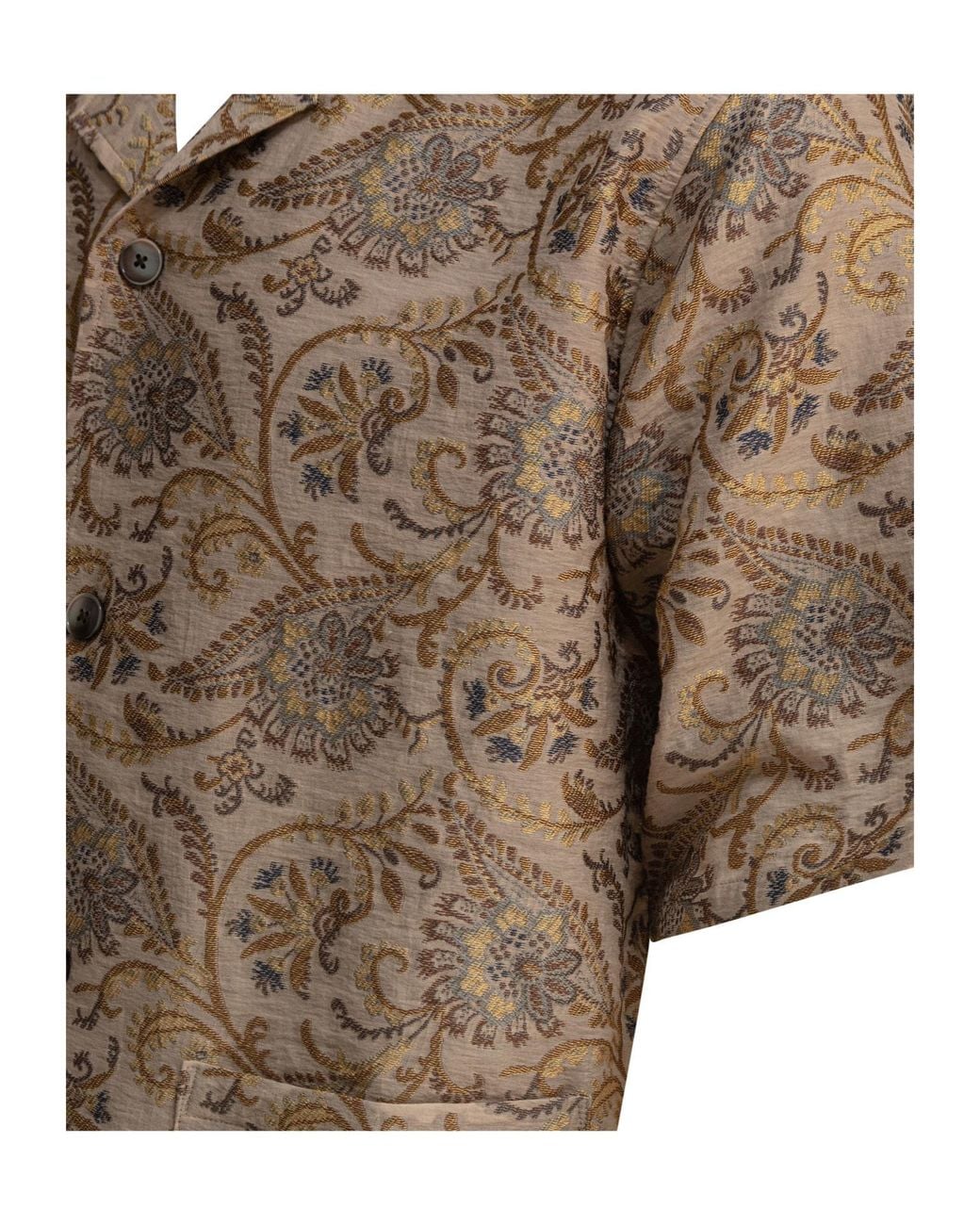 Needles Brown Paisley Printed Cabana Shirt for men