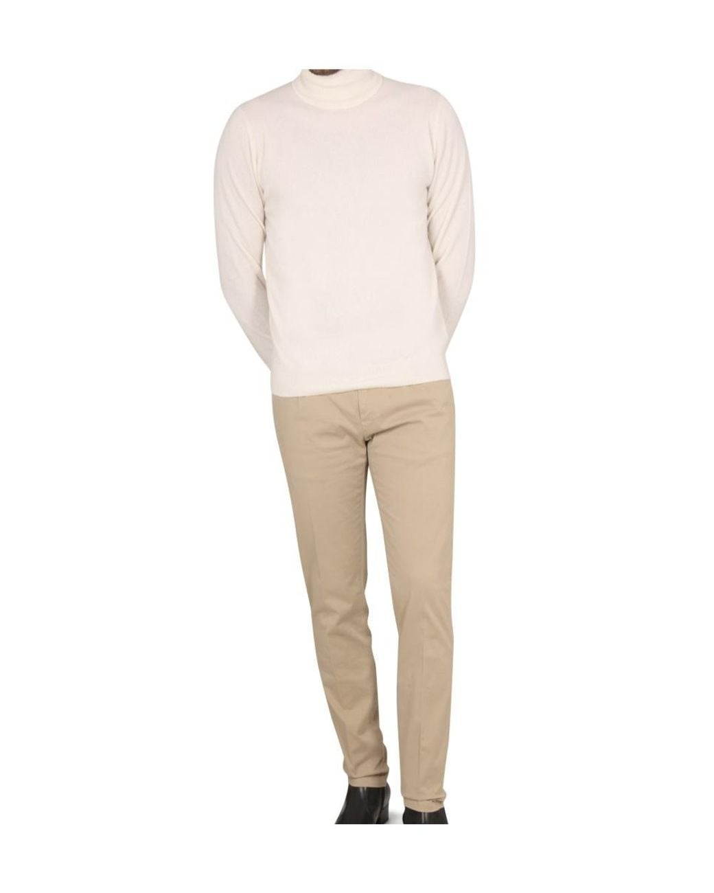 Aspesi White Roll-Neck Knitted Sweater for men