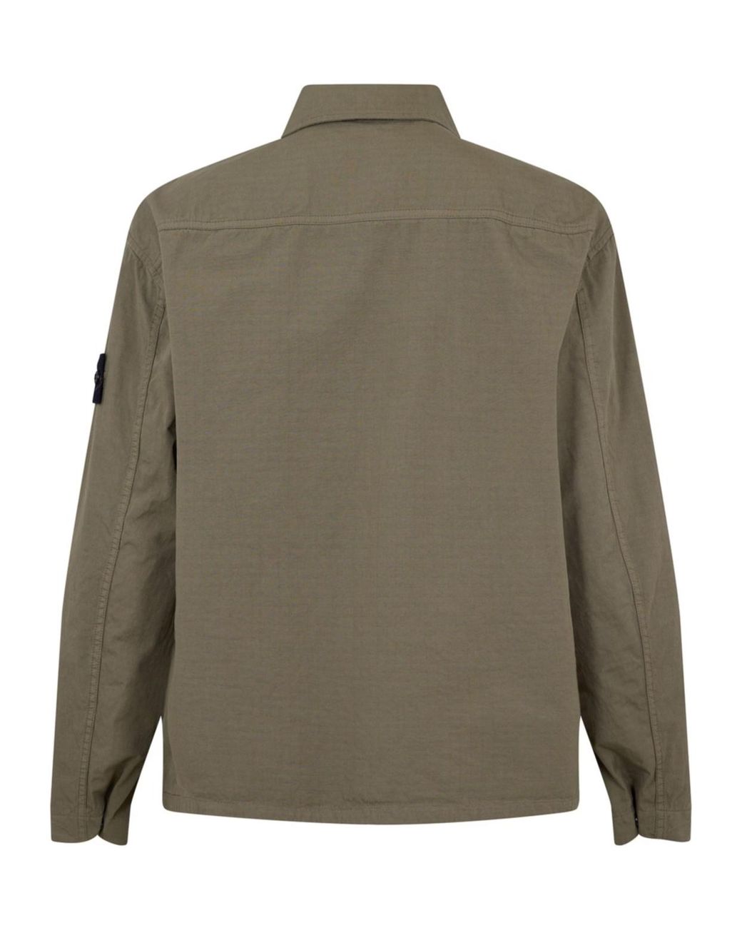 Stone Island Green Logo Zip Jacket for men