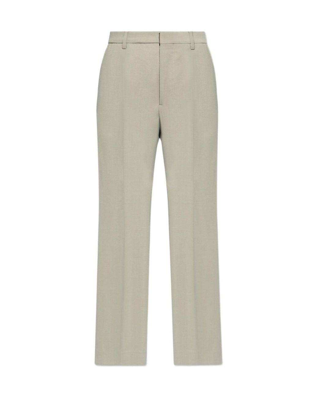 AMI Gray Ami High-Waist Tailored Trousers