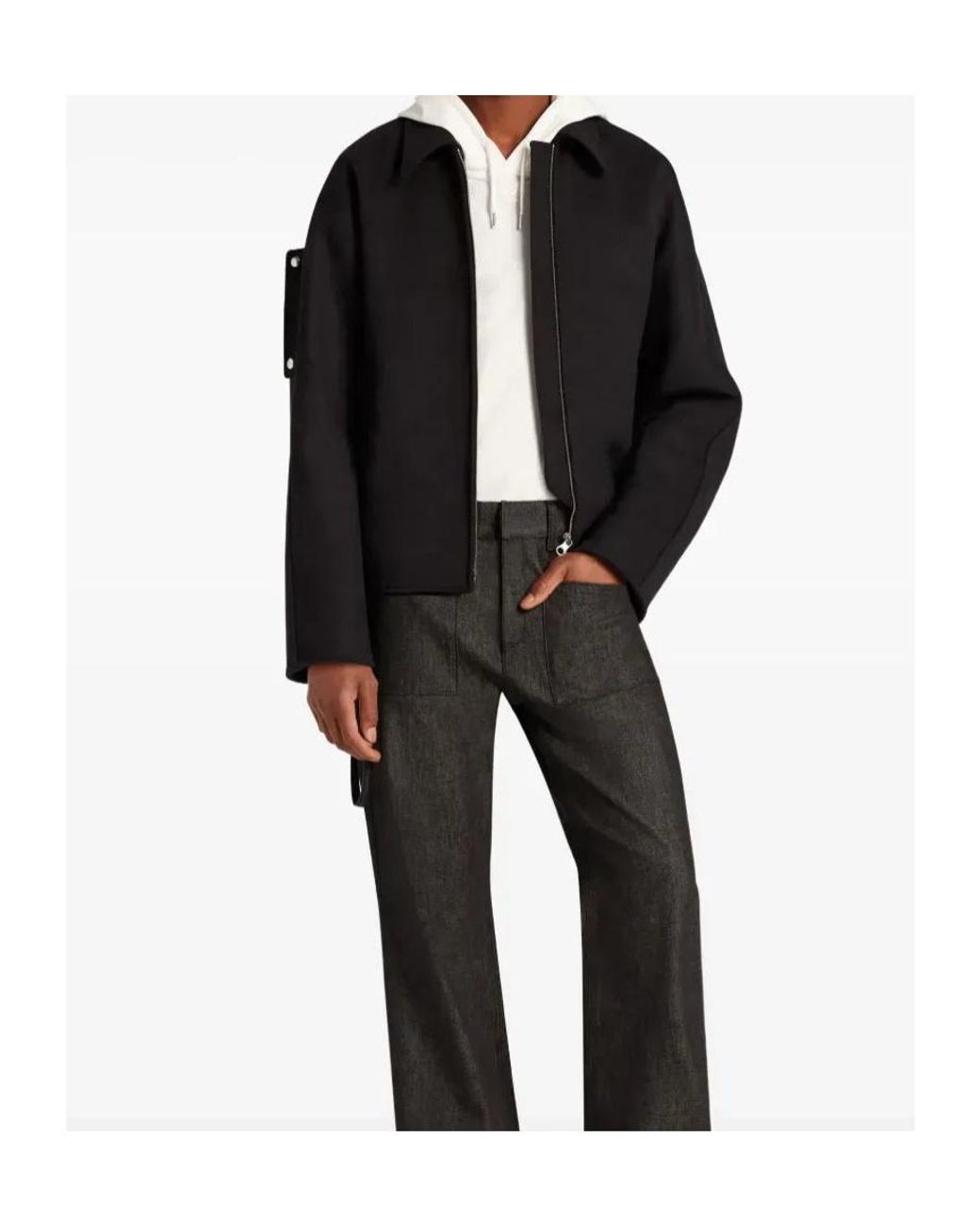 Courreges Black Courrèges Embroidered Bomber Jacket for men