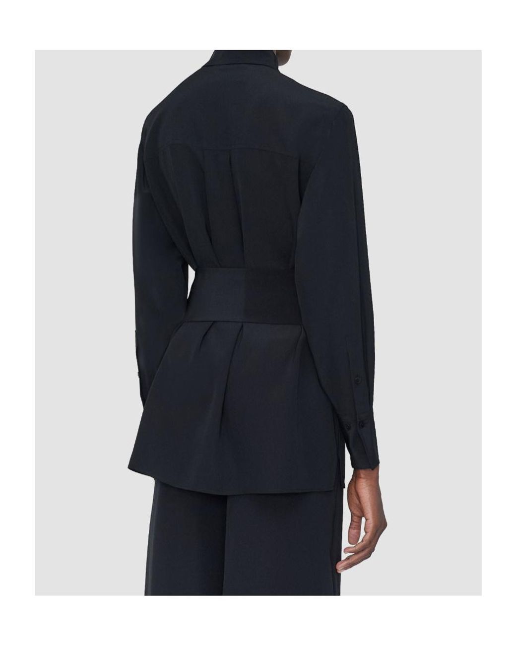 Joseph Black Yas Crepe De Soie Silk Shirt