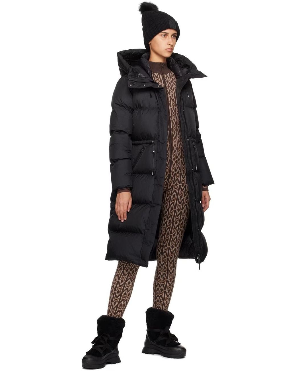 Mackage Black Padded Down Hooded Jacket