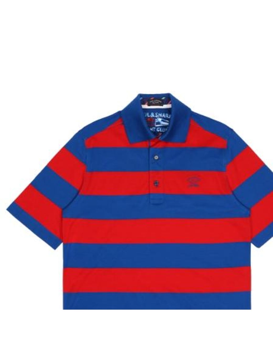 Paul & Shark Red Striped Short-Sleeved Polo Shirt for men