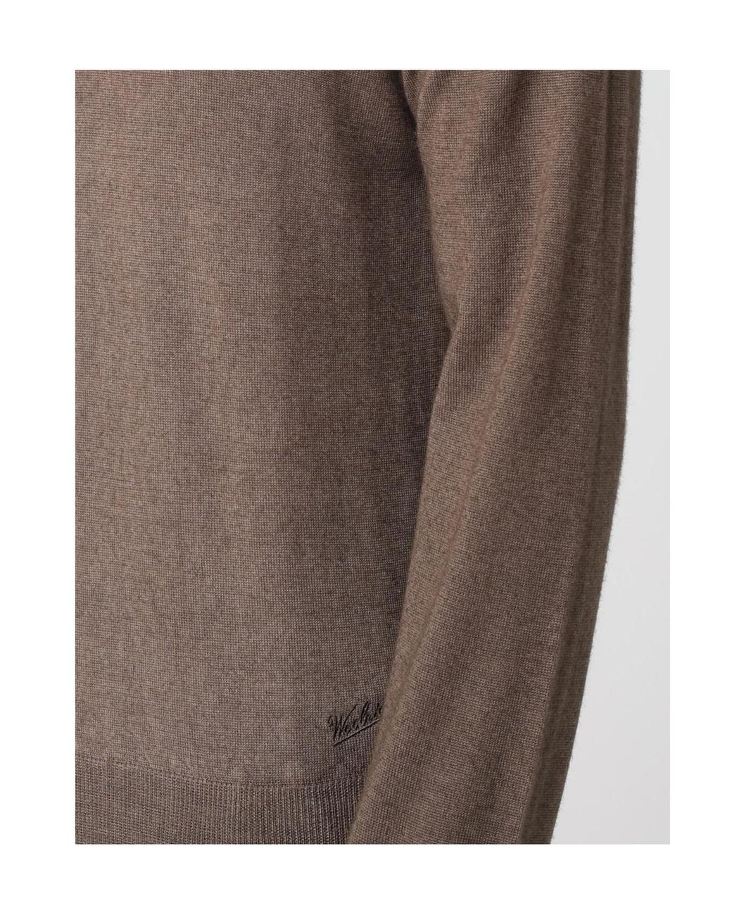 Woolrich Brown Crewneck Knitted Jumper for men