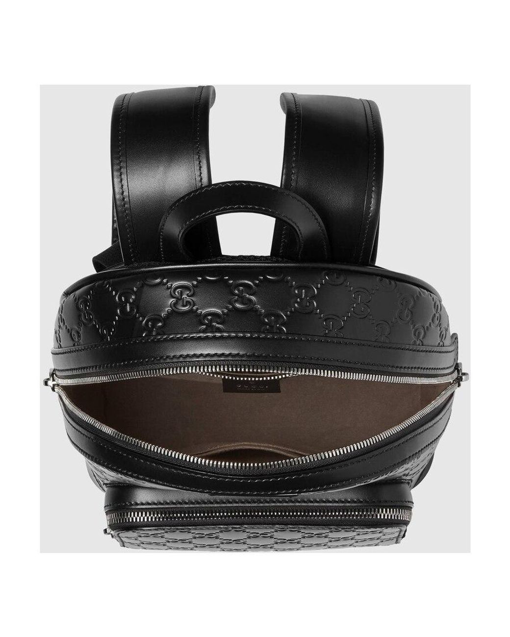 Gucci Black Signature Backpack for men